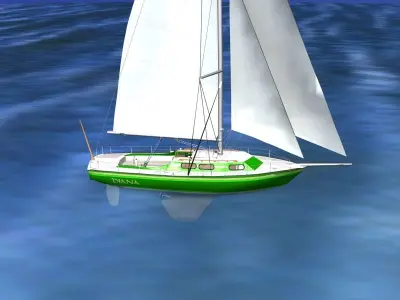 30 Foot Sailboat V12 3D model