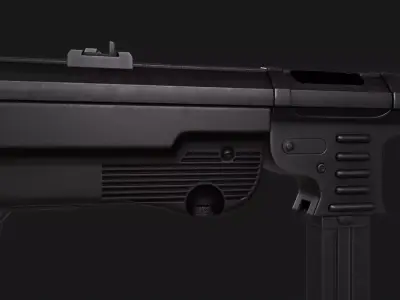 MP40 Submachine Gun Low-poly 3D model purchase