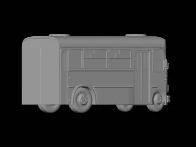 Vintage Flat Nose Bus 3D print model