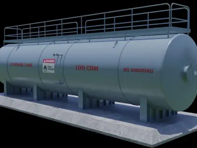 Oil storage tank 3A 3D model