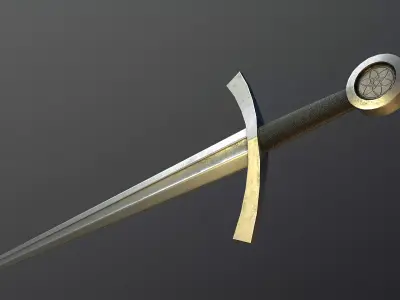 Medieval Sword Low-poly 3D model order