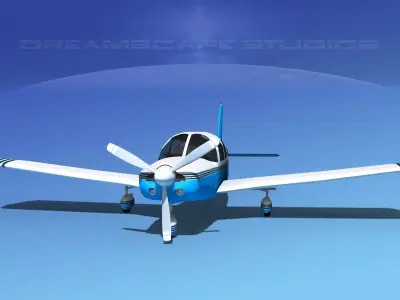 Piper Cherokee Six 260 V12 3D model