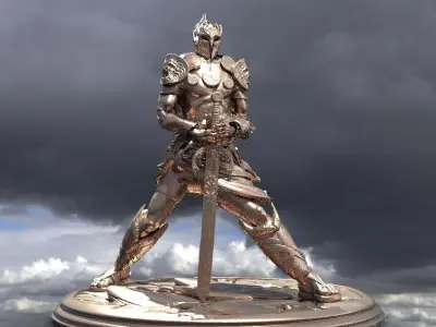 Angel Warrior Sculpture 3D model