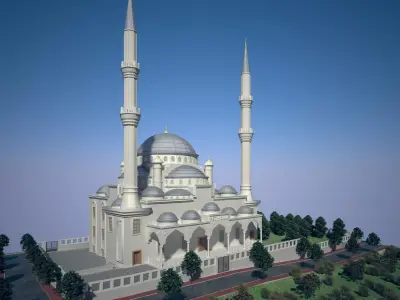 CLASSICAL OTTOMAN EMPIRE MOSQUE 3D model