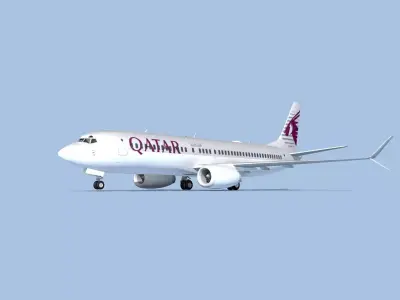 Boeing 737-800 Max Qatar Airways 3D model
