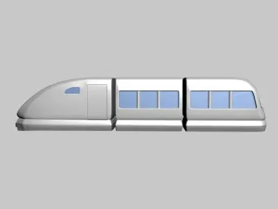 Train high speed 3D model