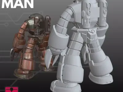 Guts Man Robot STL Futuristic Mecha 3D 3D print model