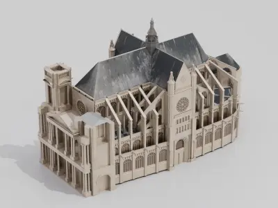 Saint Eustache Church Paris 3D model
