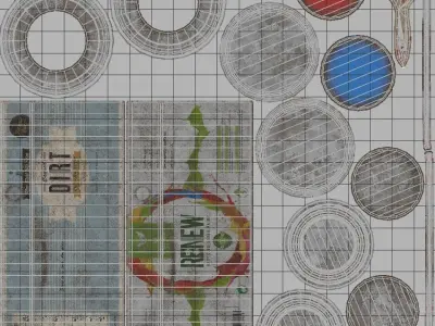 Cans Paint Low-poly 3D model