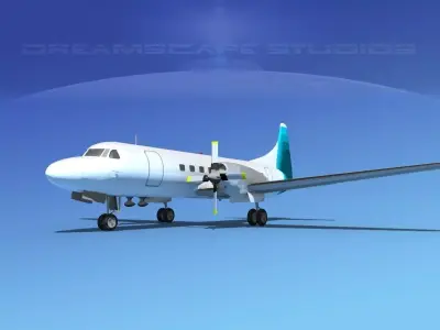 Convair CV-580 Corporate 7 3D model