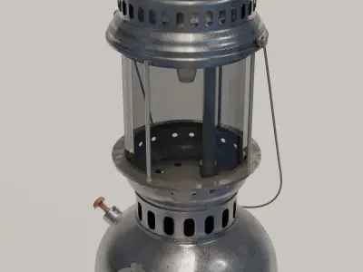 Lamplight metal lantern 3D model