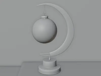 Antique night lamp  for decoration low poly Low-poly 3D model