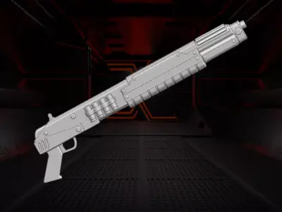 Scifi Shotgun STL For Action Figures 3D print model purchase