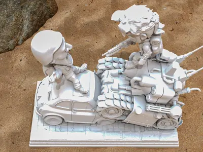 Metal Slug Diorama STL for 3D printing 3D print model
