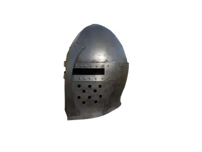 Topfhelm Low-poly 3D model