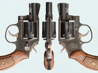 Smith Wesson Revolver Low-poly 3D model