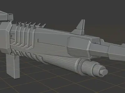 SciFi Rifle Free low-poly 3D model