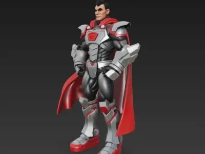 Armored Superhero Collectible 3D Printable Action Figure 3D print model