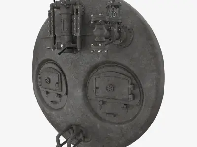 old industrial oven 3D model