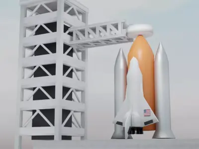 Space shuttle Low-poly 3D model purchase