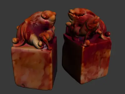 imperial jade seal 3D model
