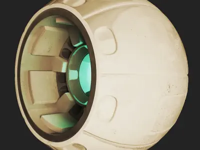 Spheric Space Ship Free 3D model