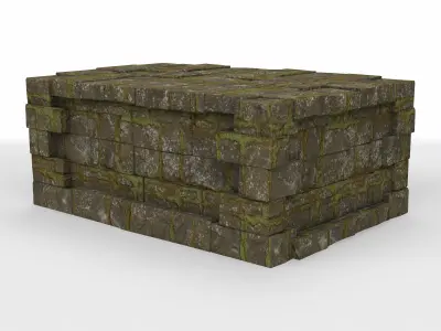 set architecture pillar 02  3D model
