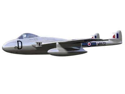de Havilland DH100 Vampire FB Mk5 3D model buy