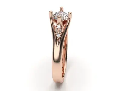 solitaire with ring sizes  8 part S33 3D print model