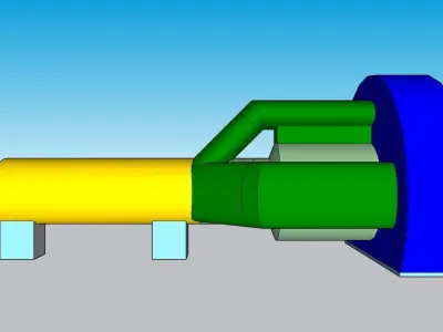 Hydrogenator propeller Low-poly 3D model