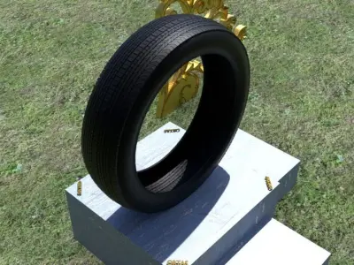 ORTAS TIRE NO 4 GAME READY Low-poly 3D model