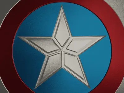 Captain America Shield Low-poly 3D model purchase