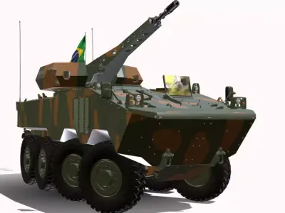 iveco guarani 8x8 Low-poly 3D model
