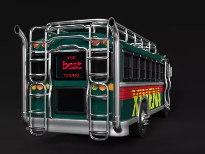 BUS CHICKENBUS- DIABLO ROJO-BURRAS-CHIVAS 3D print model