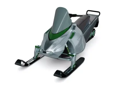 Snowmobile Rescue Sled 3D model purchase