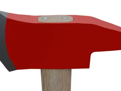 Fireman Axe Low-poly 3D model