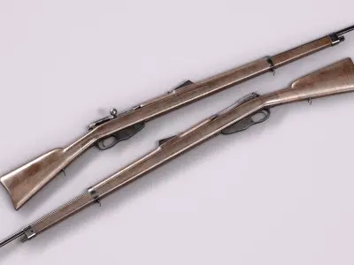  Dutch 1895 Mannlicher Low-poly 3D model