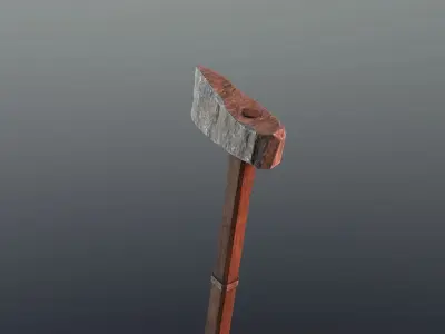 Axe - Stone Low-poly 3D model