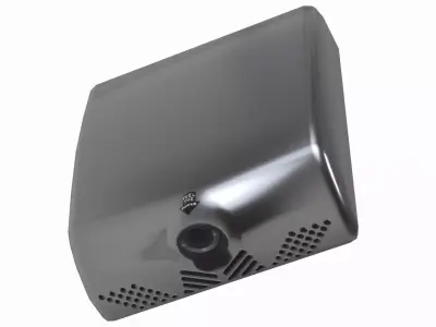 Automatic Hand Dryer Stainless Steel Wall Mounted Restroom Dryer Low-poly 3D model