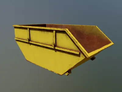 Garbage Container Low-poly 3D model get