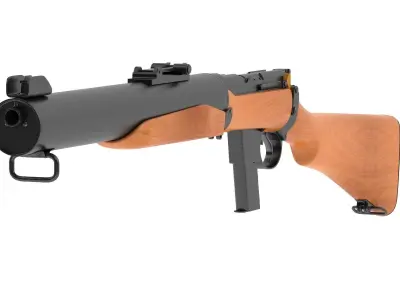 De Lisle Carbine 3D model