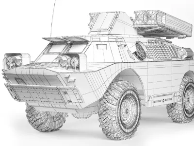 BRDM-2 9K31 Strela-1 1968 3D model