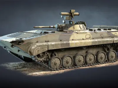 BMP-1 and BMP-1P Low-poly 3D model