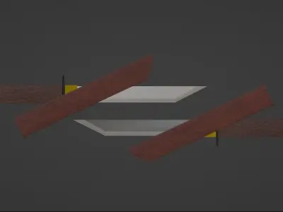 Twin Tanto Daggers Free low-poly 3D model