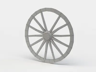 Wheel clock Low-poly 3D model by DexsoftGames