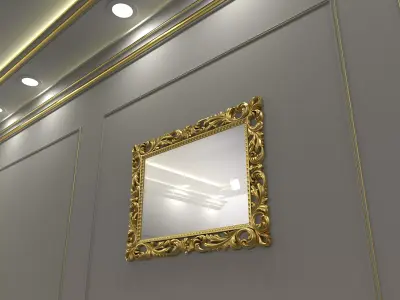 carved mirror 3D model