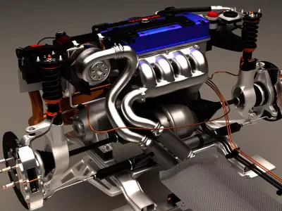 Honda Engine 3D model purchase