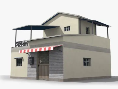 Japanese House x12 Low-poly 3D model purchase