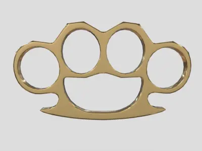Brass Knuckles Low-poly 3D model purchase