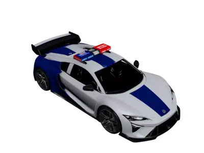 Concept Police Car Futuristic Law Enforcement Vehicle 3D model